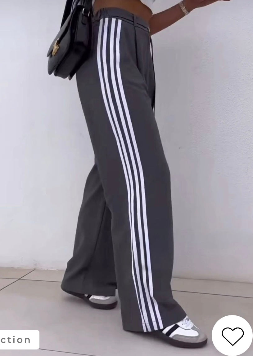 Pantalon bandes blanches