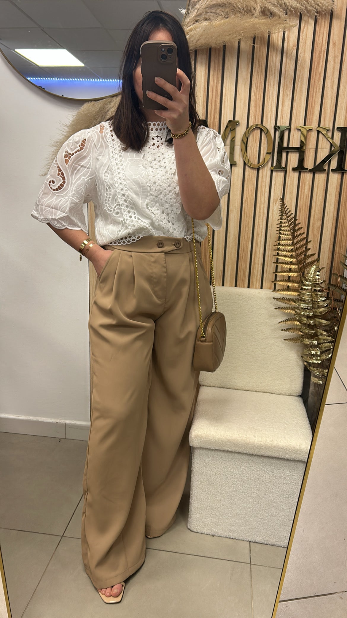 Pantalon à pince en viscose