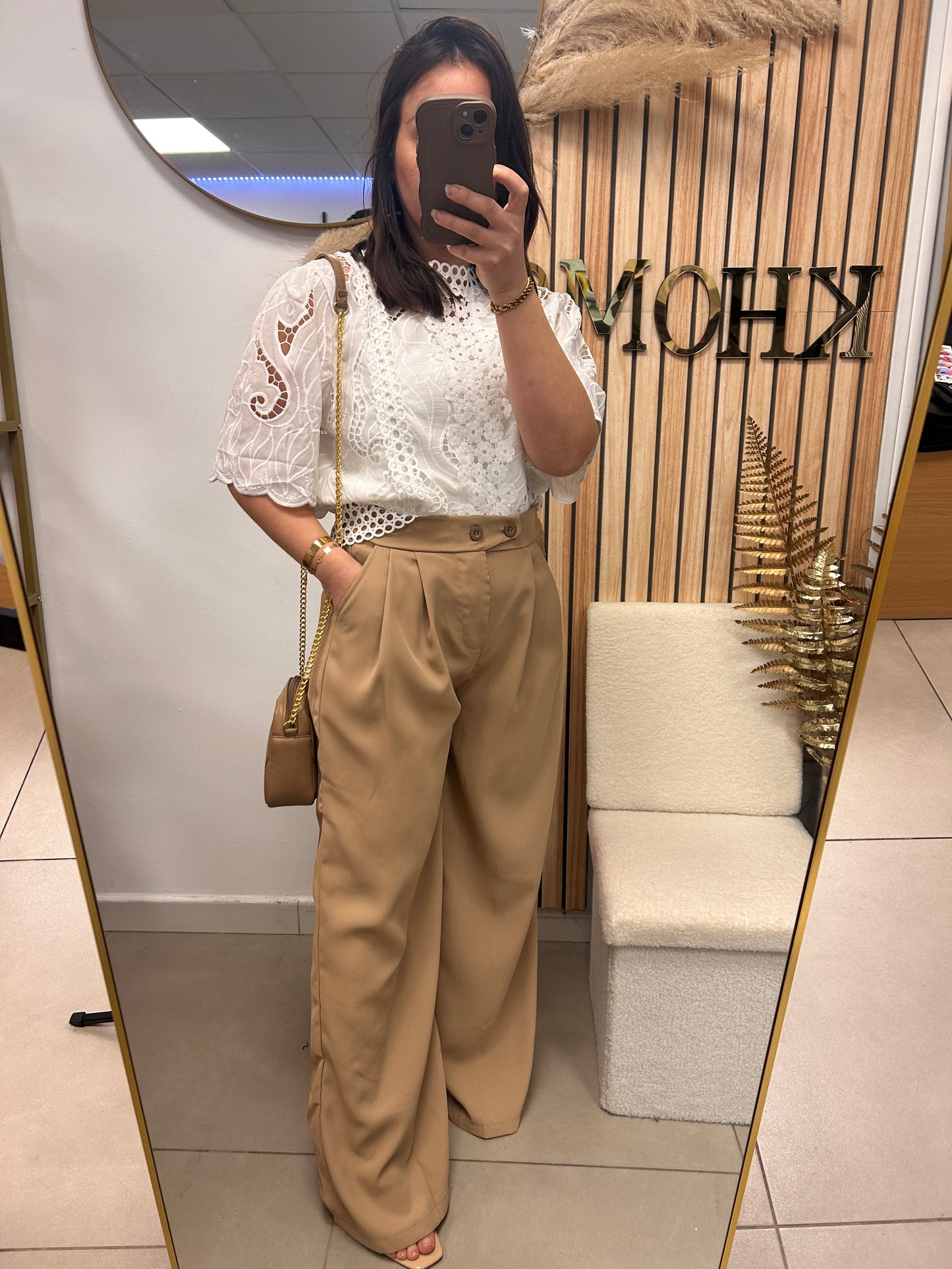 Pantalon à pince en viscose
