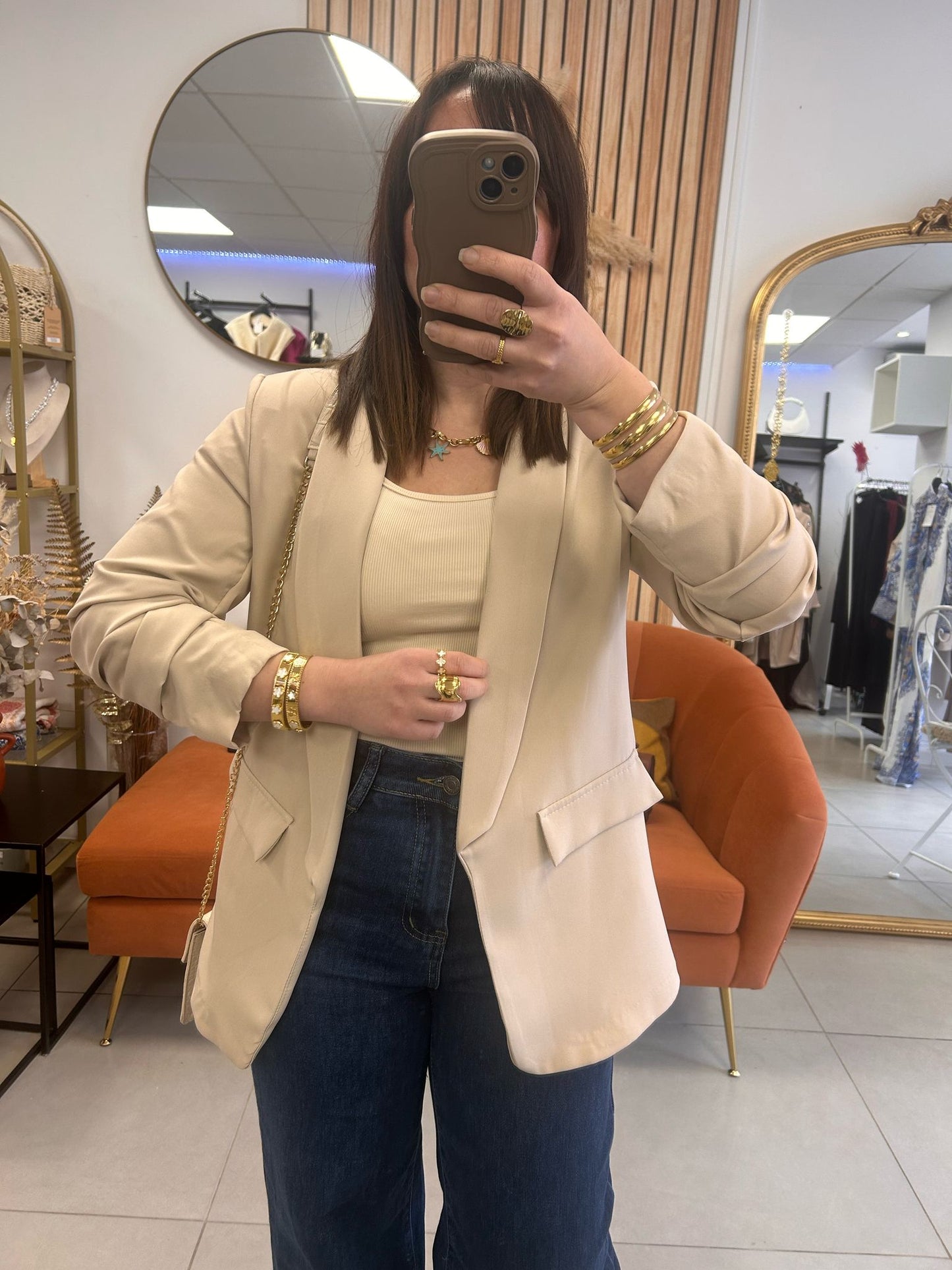 Blazer manche froncées MILANE