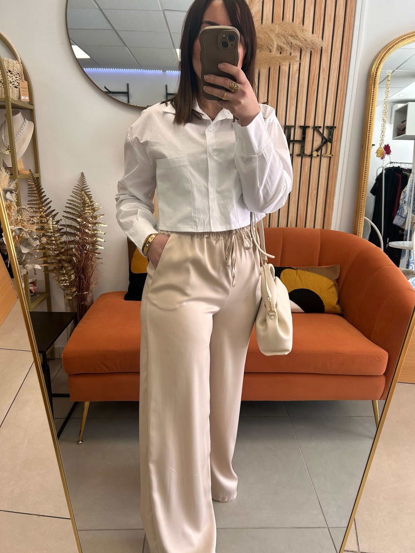 Pantalon satin fluide SERENA